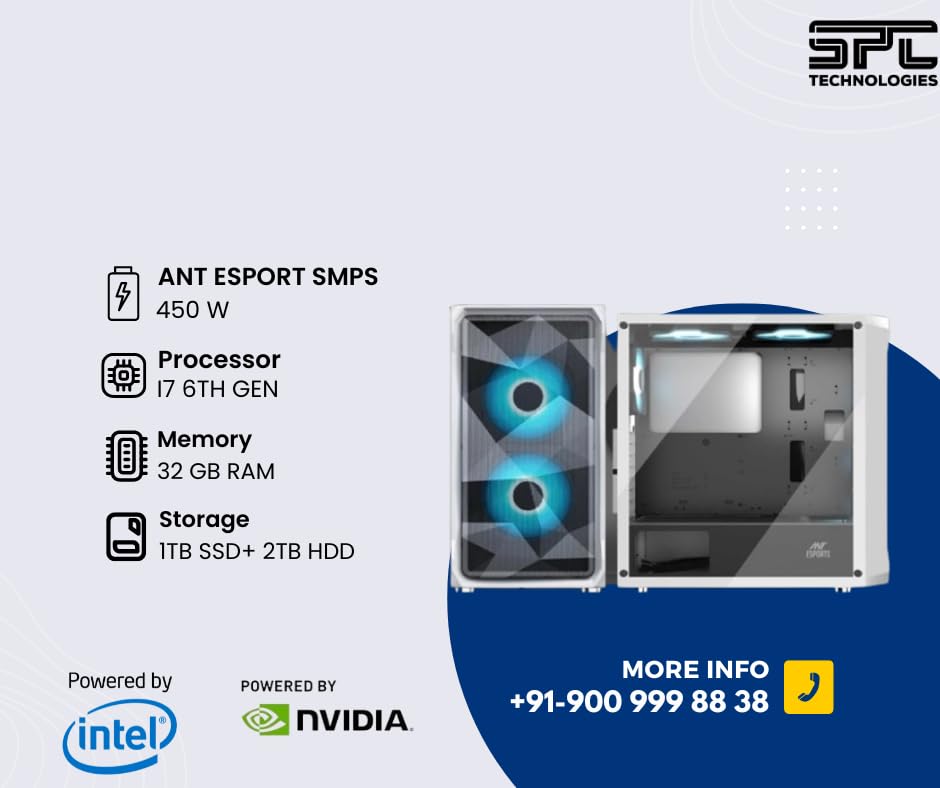 SPC TECHNOLOGIES CORE i7 6th gen / 2TB HDD / 1TB SSD / 32GB RAM